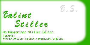 balint stiller business card